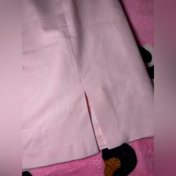 Dressbarn Pink Knee-Length Pencil Skirt with Slit - Picture 4 of 10